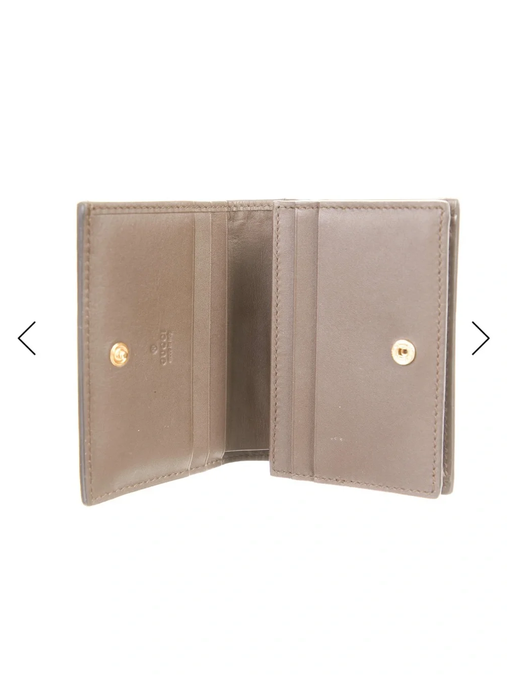 Gucci Beige and Brown GG Supreme Bifold Wallet - Picture 4 of 5